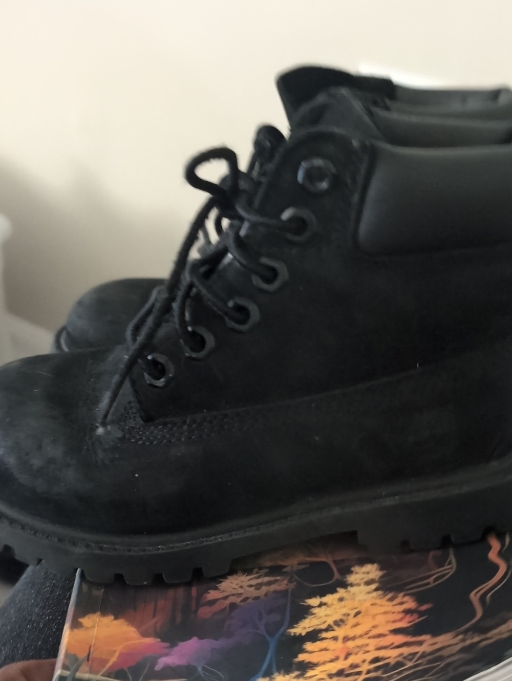 Timberland Black Kids Lace-Up Boots